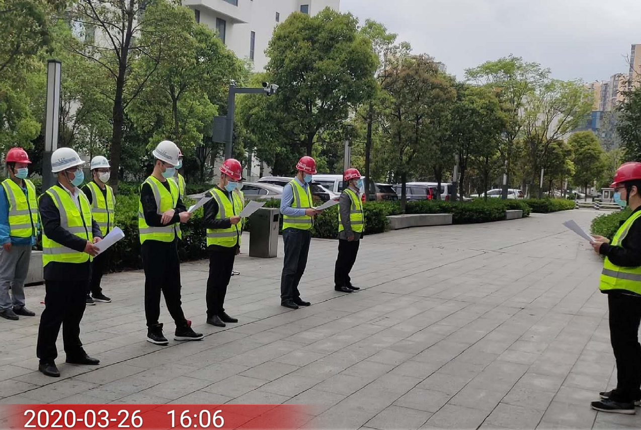 3月26日，巡司河項(xiàng)目部開(kāi)展員工進(jìn)場(chǎng)防疫教育.png